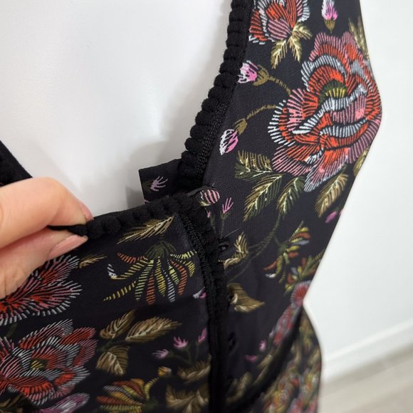 Anthropologie Laia Ines Floral Print Contrast Maxi Dress in Black Motif Size S - Picture 8 of 17